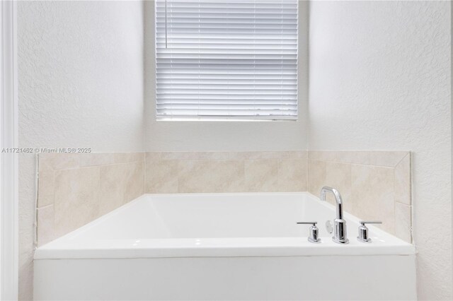 bathroom featuring a washtub