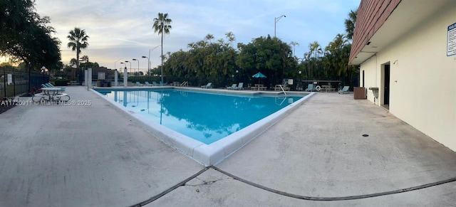 view of pool featuring a patio area