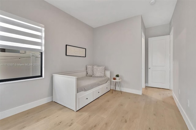 unfurnished bedroom featuring light hardwood / wood-style floors