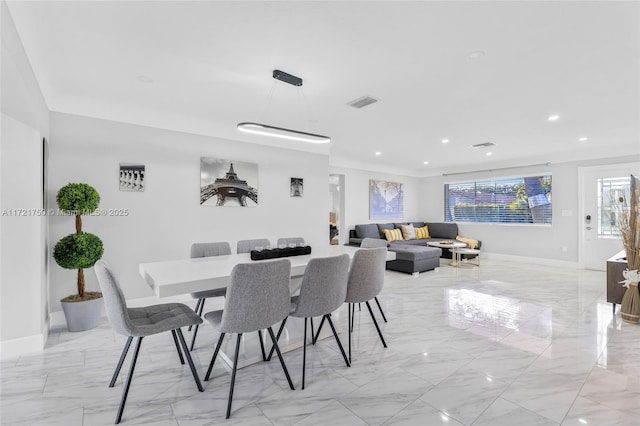 view of dining area