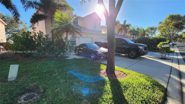 view of property exterior featuring a garage