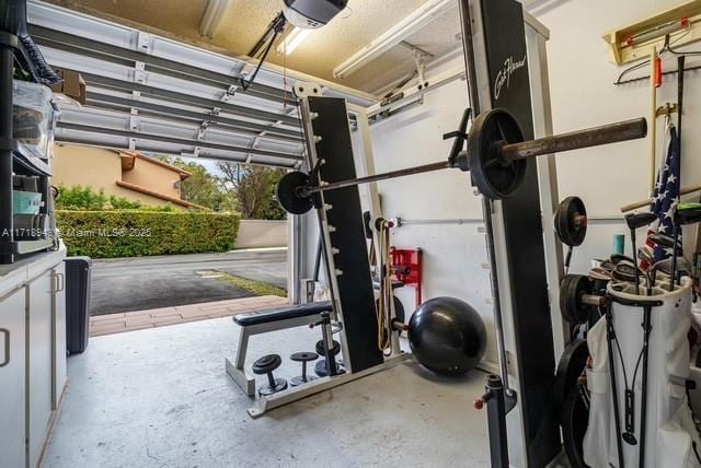 view of workout area