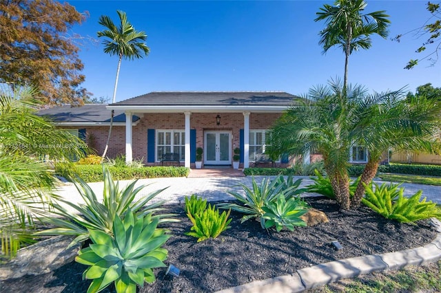 view of front of home featuring covered porch