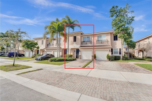 view of property with a garage