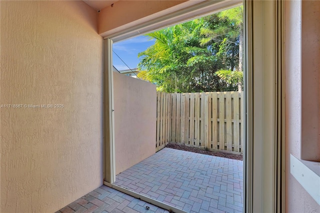 view of doorway to outside