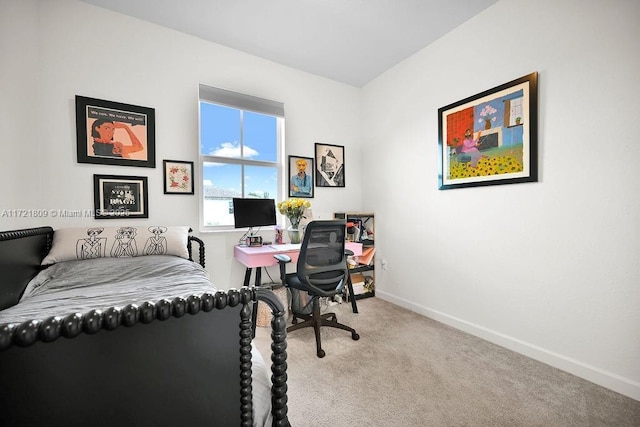 view of carpeted bedroom