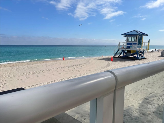 water view featuring a beach view