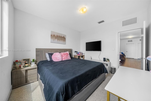 bedroom with carpet floors