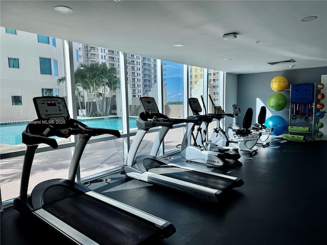 view of workout area