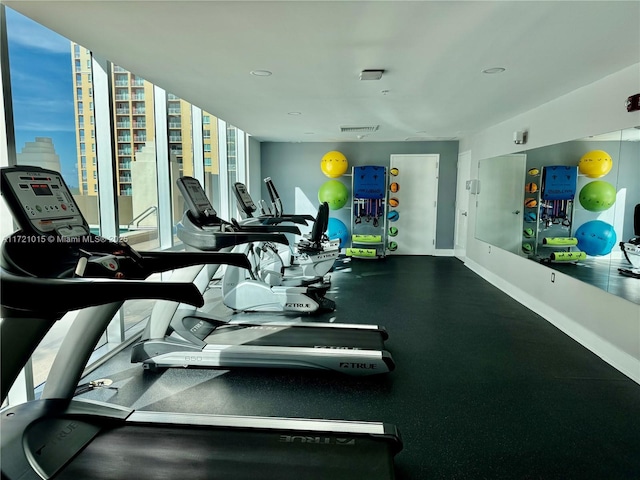 view of workout area