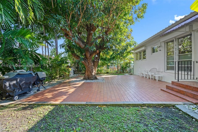 exterior space with a patio area