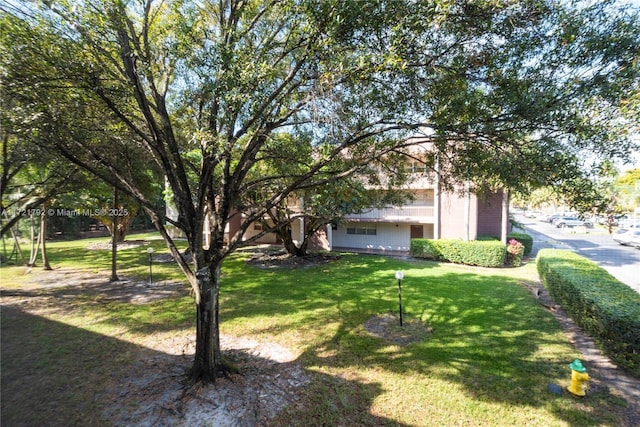 view of front facade with a front lawn