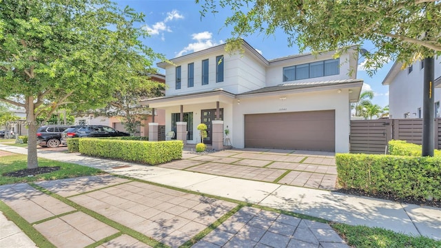 view of front of home featuring a garage