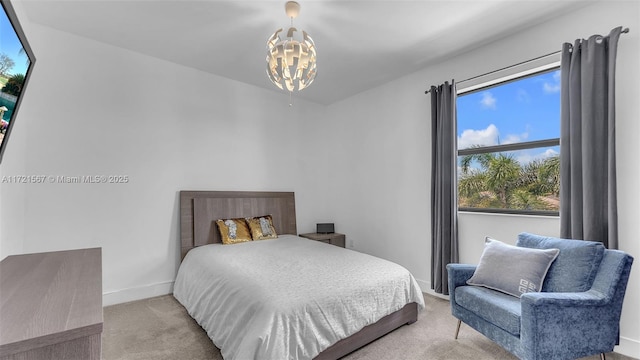 view of carpeted bedroom