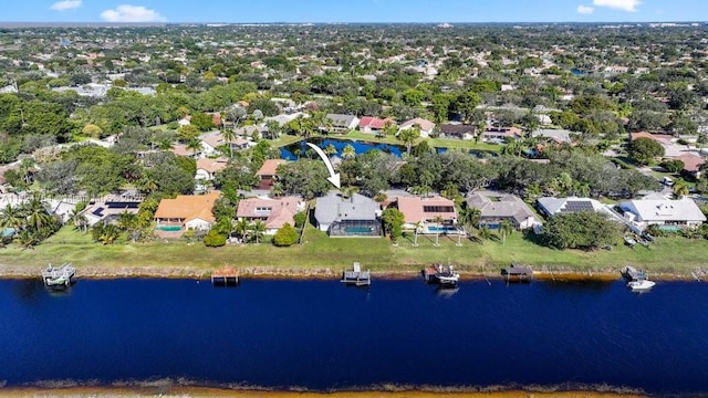 11340 SW 1st St, Coral Springs, FL 33071 - birds eye view of property featuring a water view and a residential view