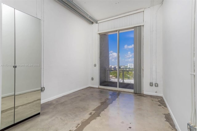 empty room with concrete floors