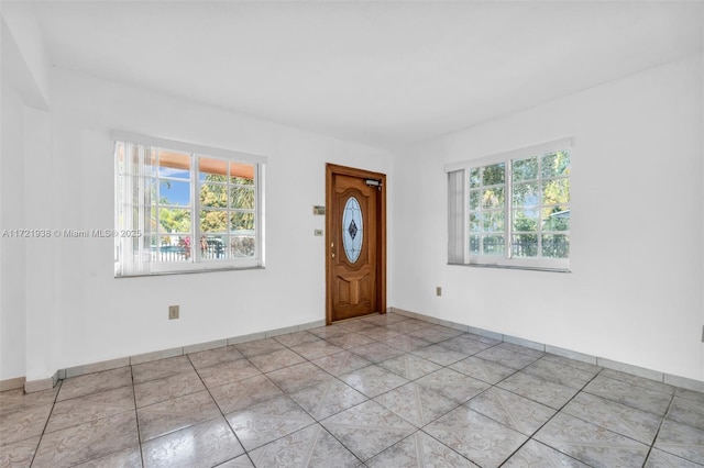 entryway featuring a healthy amount of sunlight