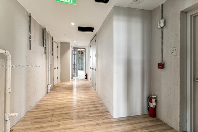 hallway featuring light hardwood / wood-style floors