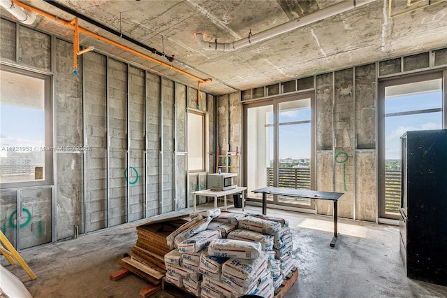 miscellaneous room featuring concrete flooring