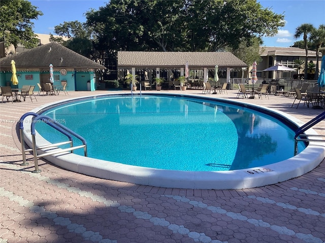 view of pool with a patio area