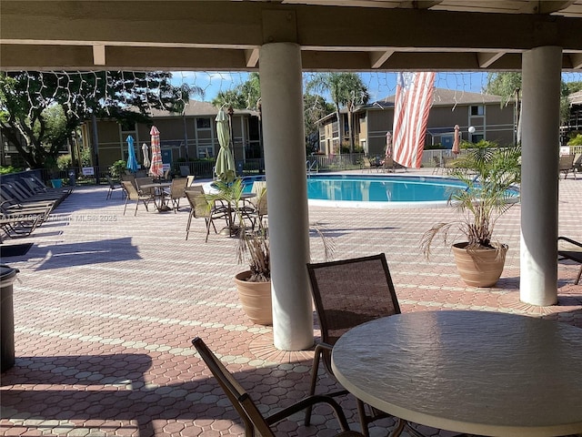 view of pool with a patio