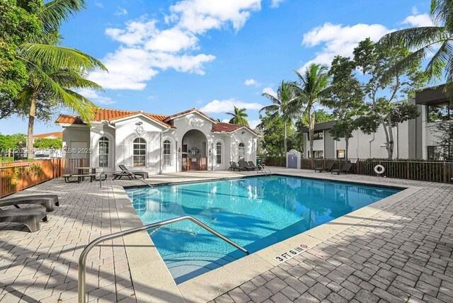 view of pool with a patio area