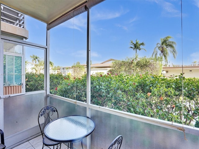 view of sunroom / solarium