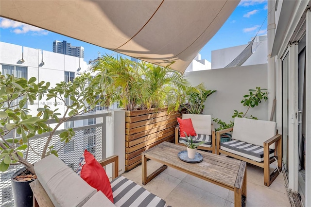 balcony featuring outdoor lounge area