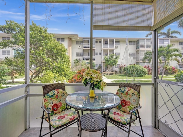 view of sunroom