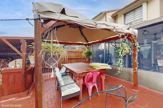 view of patio with a deck