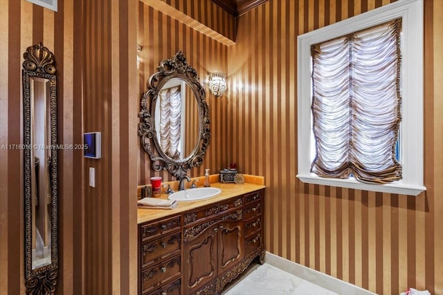 bathroom featuring vanity