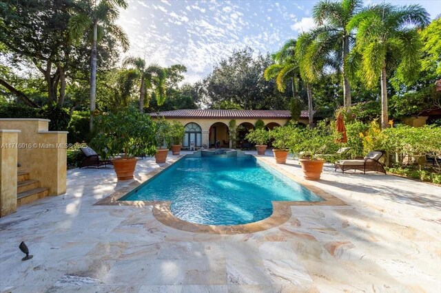 view of pool with a patio