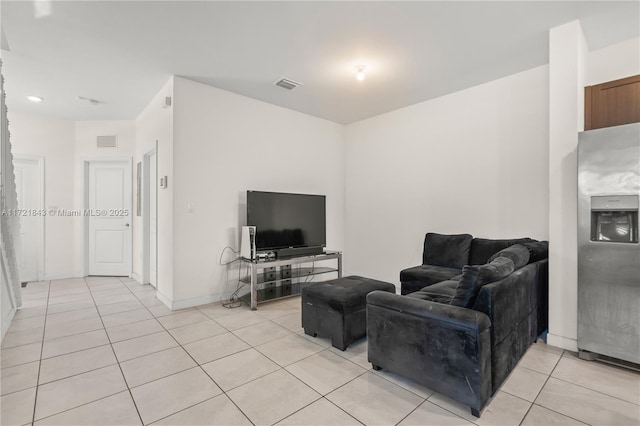 view of tiled living room