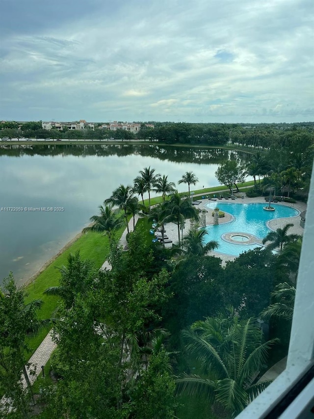 view of water feature