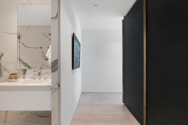 bathroom with vanity, a shower with shower door, and toilet