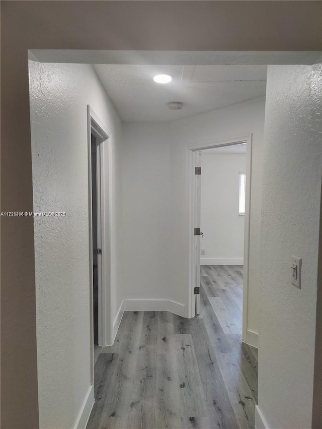 hallway featuring light hardwood / wood-style flooring