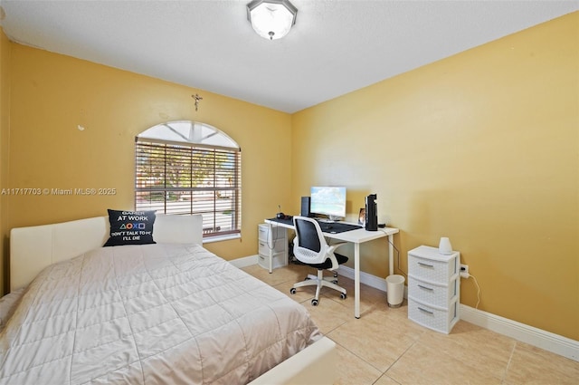 view of tiled bedroom