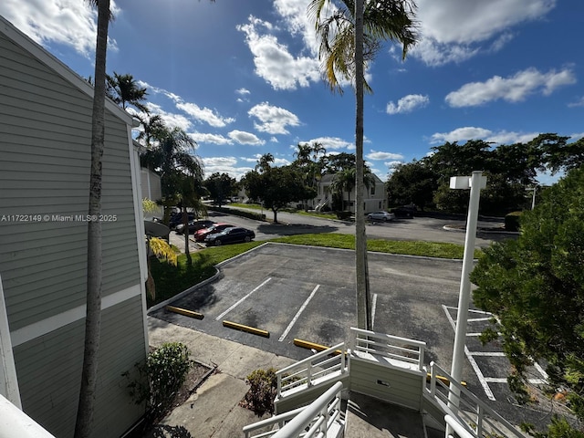 view of parking / parking lot