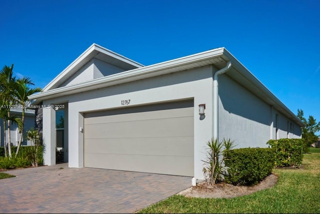 view of home's exterior featuring a garage