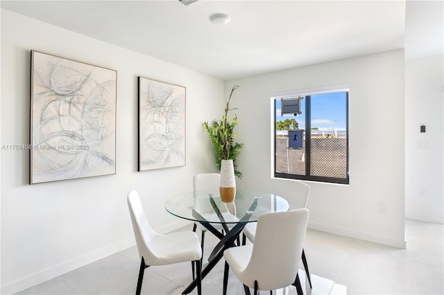 view of dining area