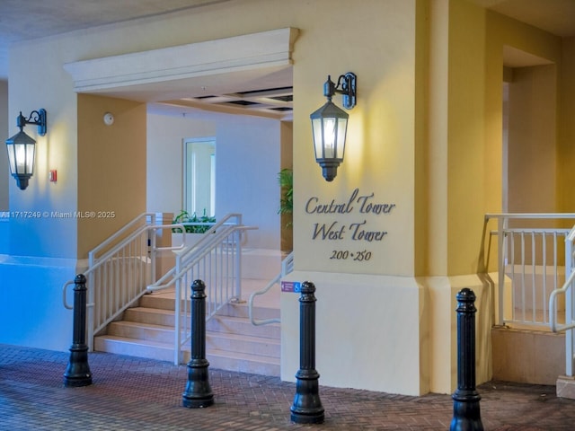 hallway with stairs