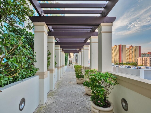 view of patio / terrace with a pergola