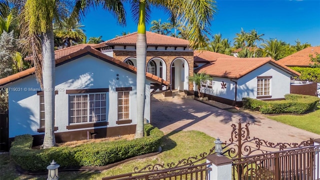 view of mediterranean / spanish house