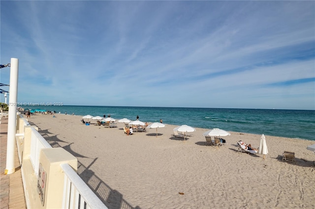 water view featuring a view of the beach