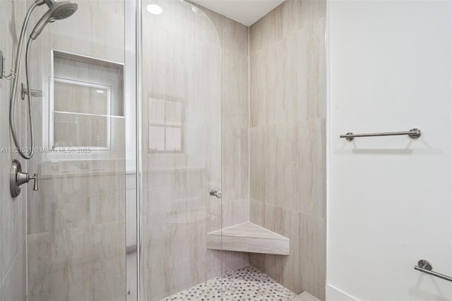 bathroom with a shower