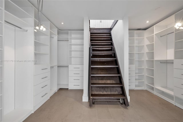 view of walk in closet