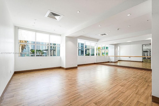 empty room featuring light hardwood / wood-style flooring