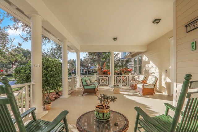 view of patio / terrace with a porch