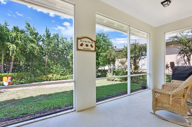 view of sunroom