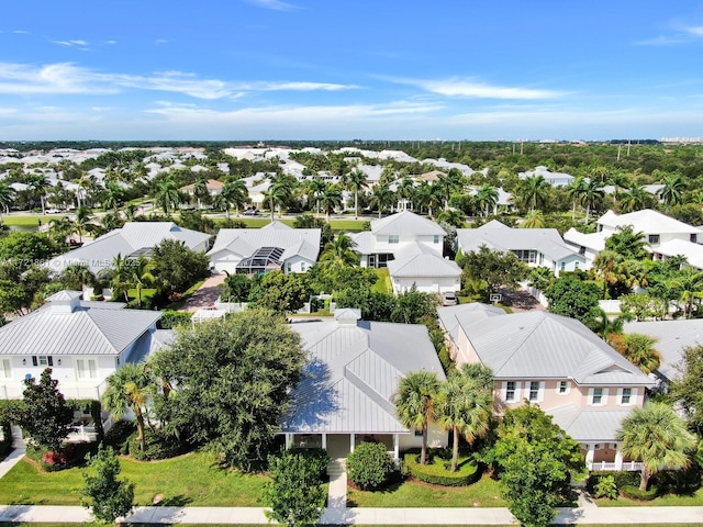 drone / aerial view with a residential view